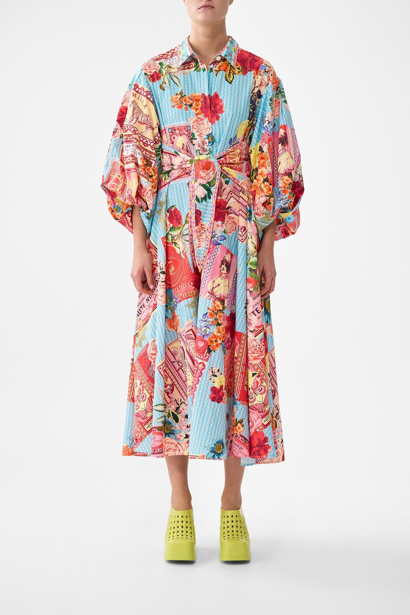 The CAMILLA FRONT PLEAT STRAPLESS JUMPSUIT LEGEND HAS IT in our  print.