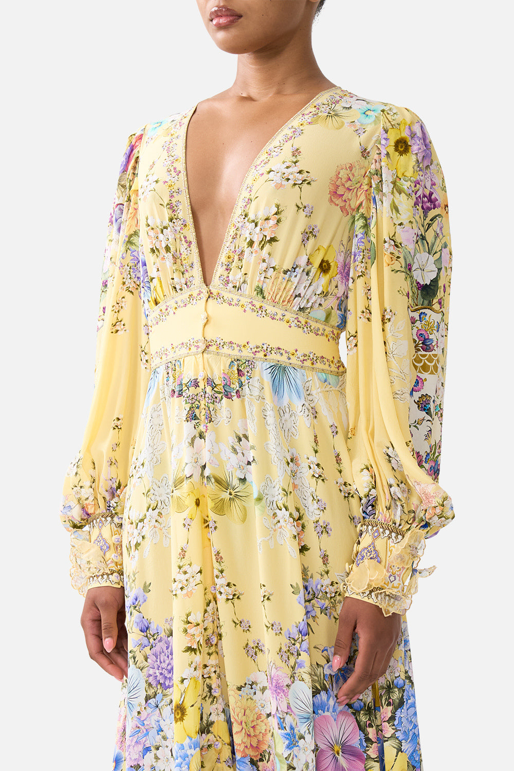 LONG BUTTON FRONT DRESS DARLING BUDS