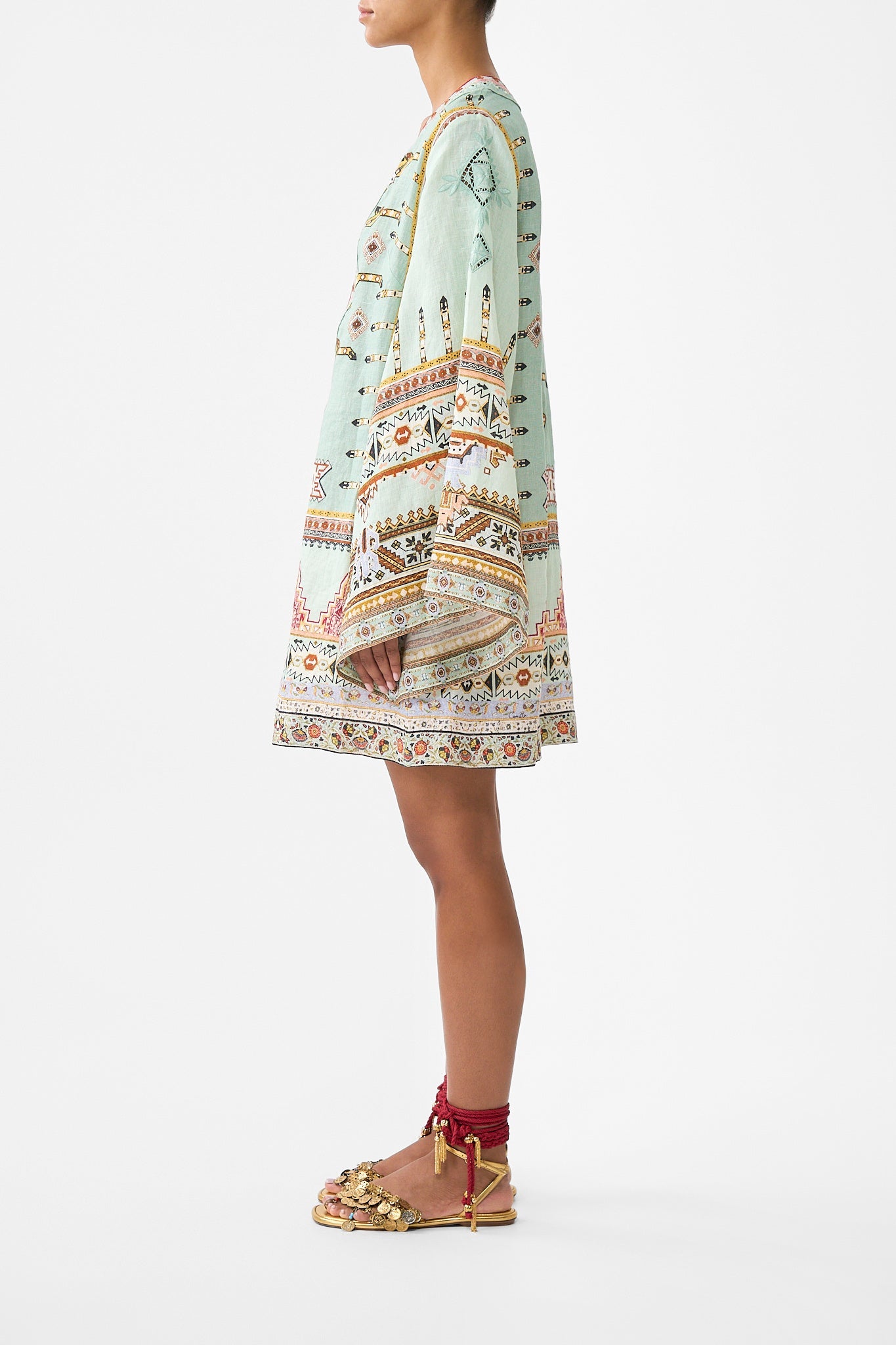 The CAMILLA TUCK FRONT JERSEY DRESS ANIMAL ALCHEMY in our  print.