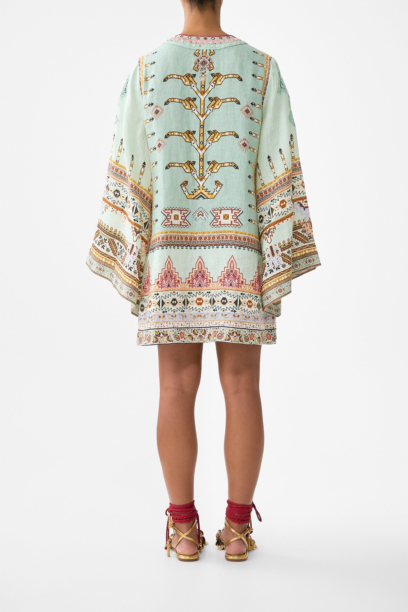 The CAMILLA TUCK FRONT JERSEY DRESS ANIMAL ALCHEMY in our  print.