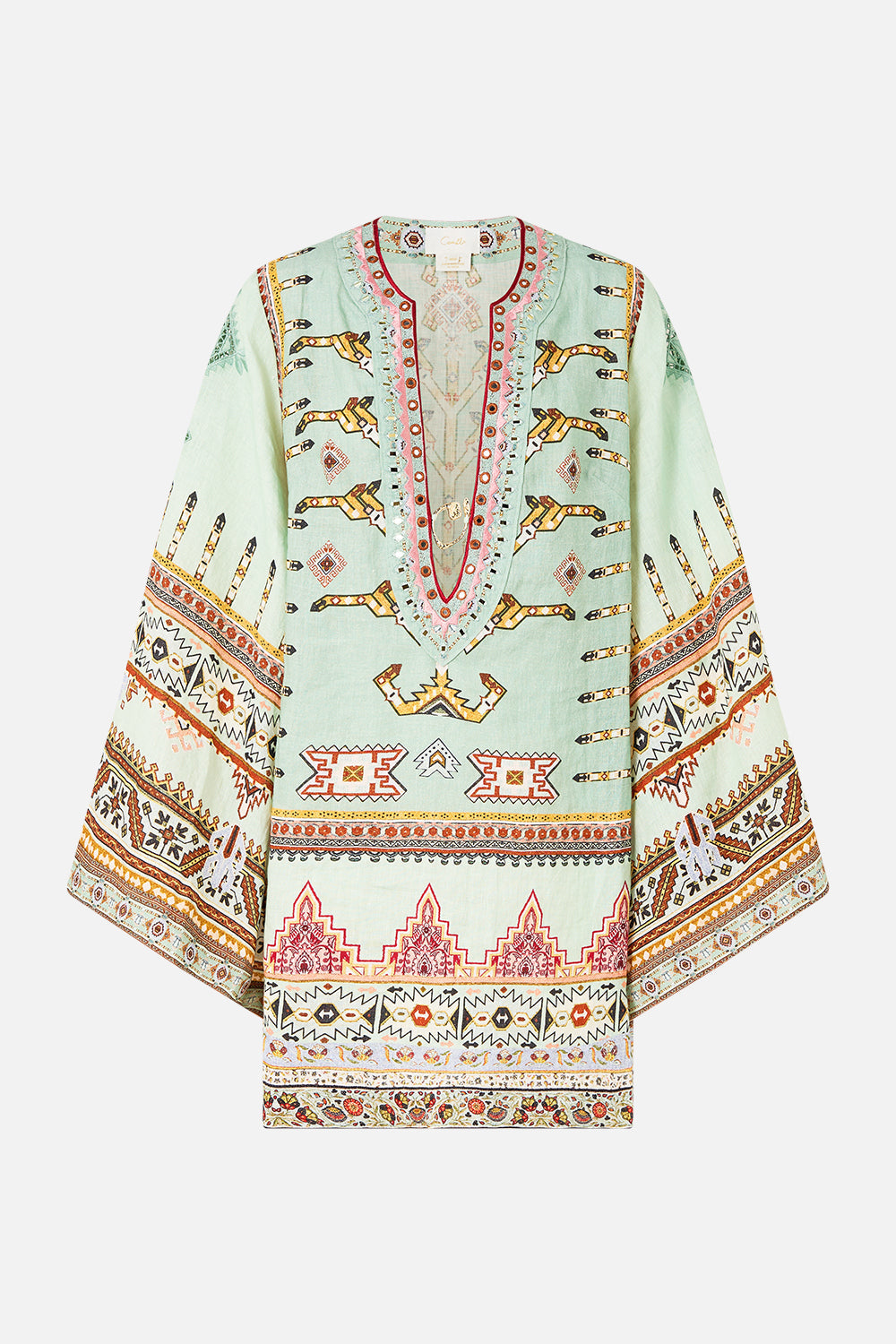 The CAMILLA TUCK FRONT JERSEY DRESS ANIMAL ALCHEMY in our  print.