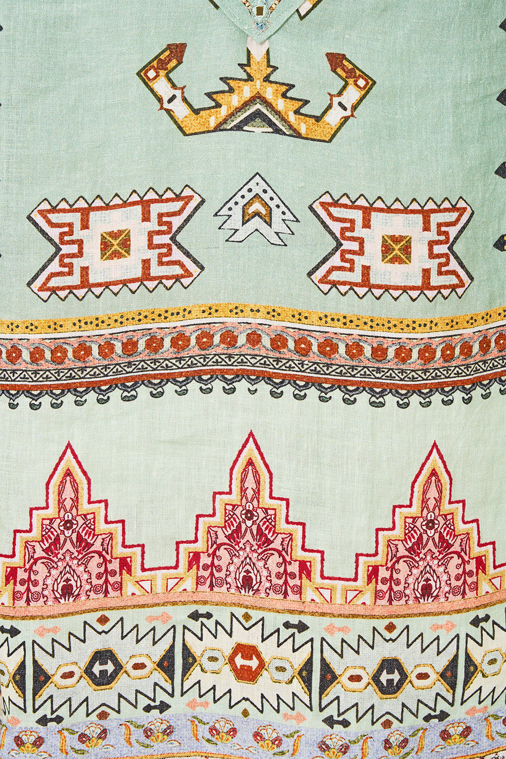 The CAMILLA TUCK FRONT PANT LEGEND HAS IT in our  print.