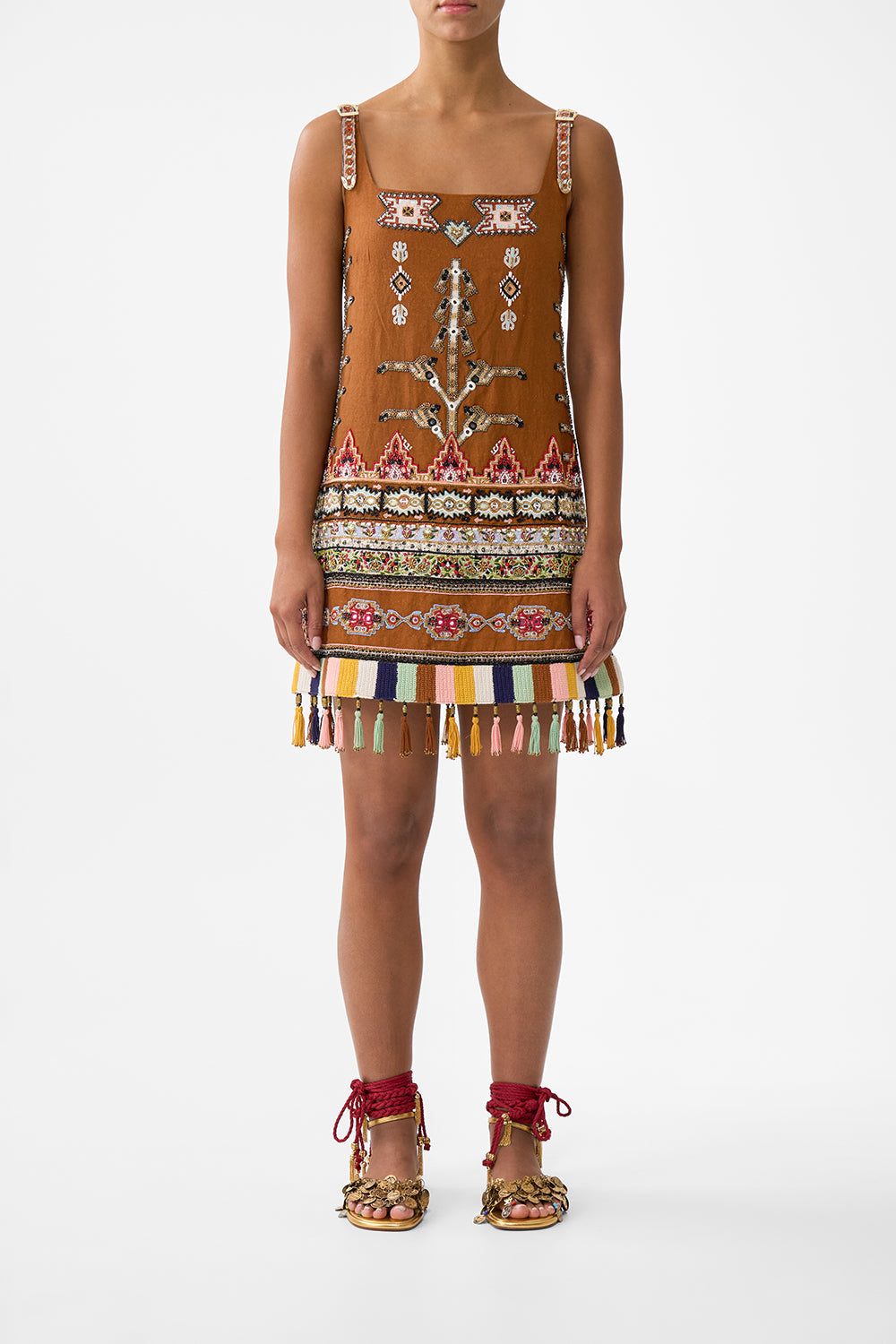 SQUARE NECK SHIFT DRESS FABRIC OF TIME