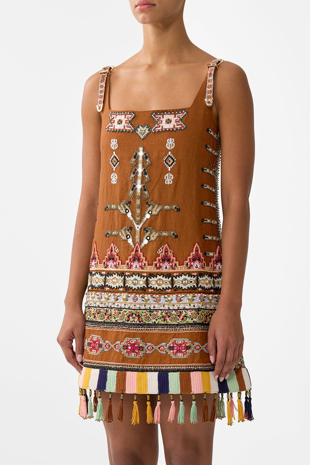 SQUARE NECK SHIFT DRESS FABRIC OF TIME