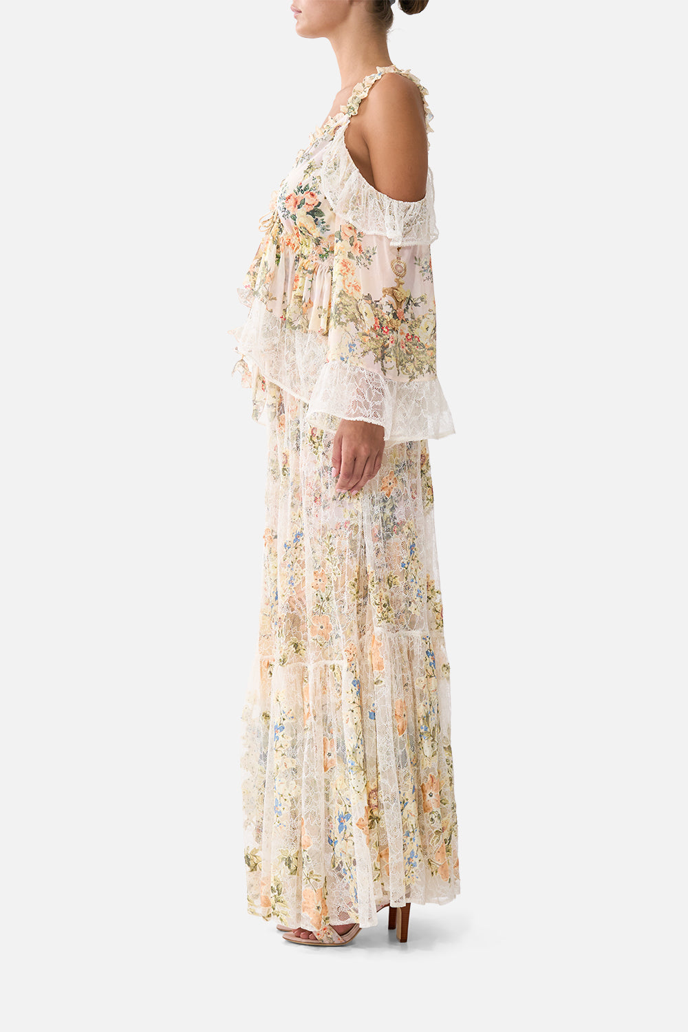 WAISTBAND RUFFLE HEM SKIRT TWILIGHT IN ISTANBUL