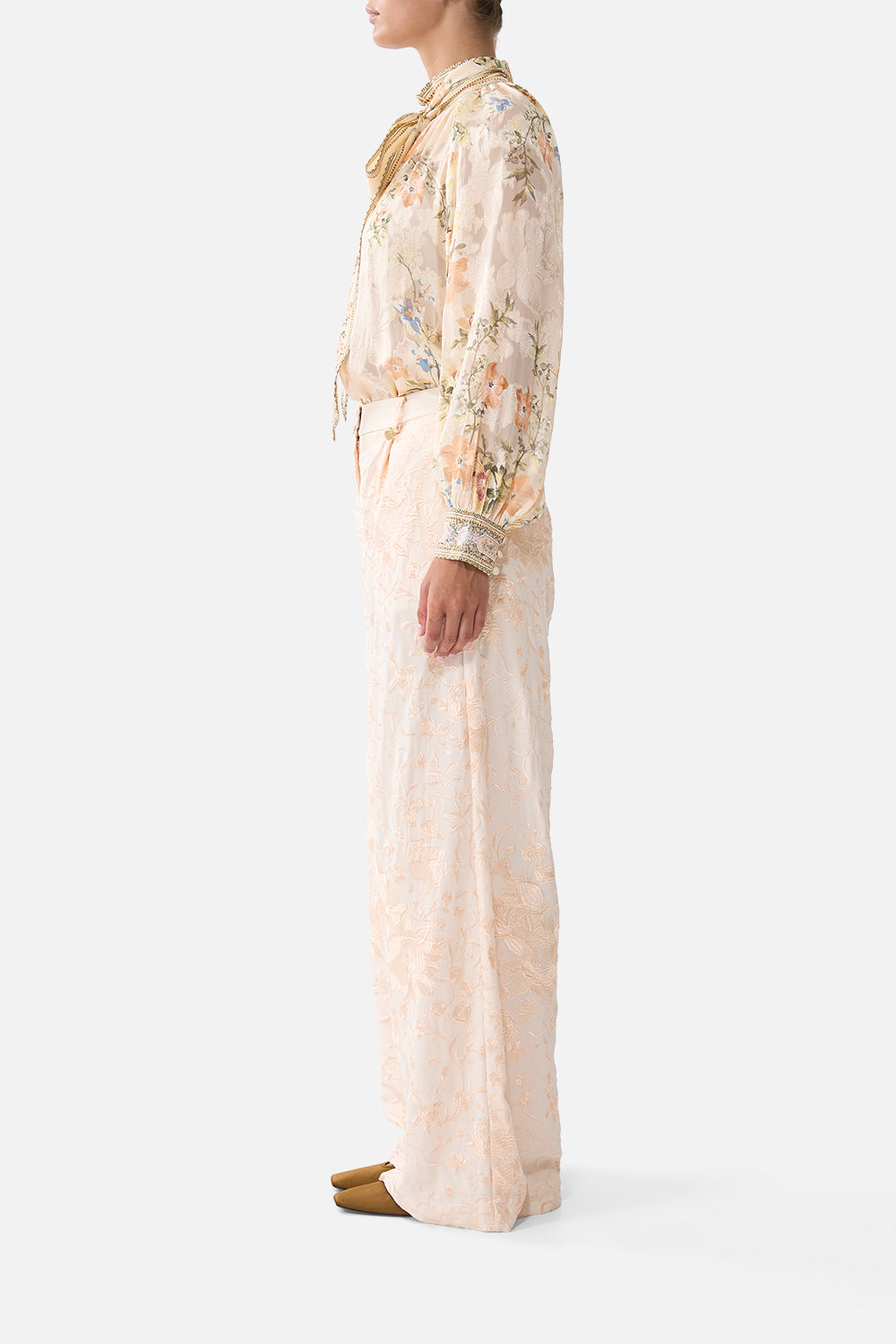 DETACHABLE PUSSY BOW RAGLAN BLOUSE TWILIGHT IN ISTANBUL