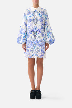 SHIRT DRESS WITH BLOUSON SLEEVE ALL ABOUT THAT LACE