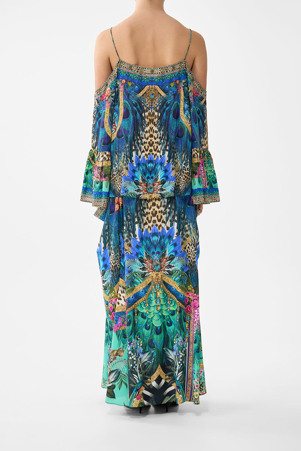 The CAMILLA BANDEAU ONE PIECE WITH RING TRIM LADY OF THE MOON in our  print.