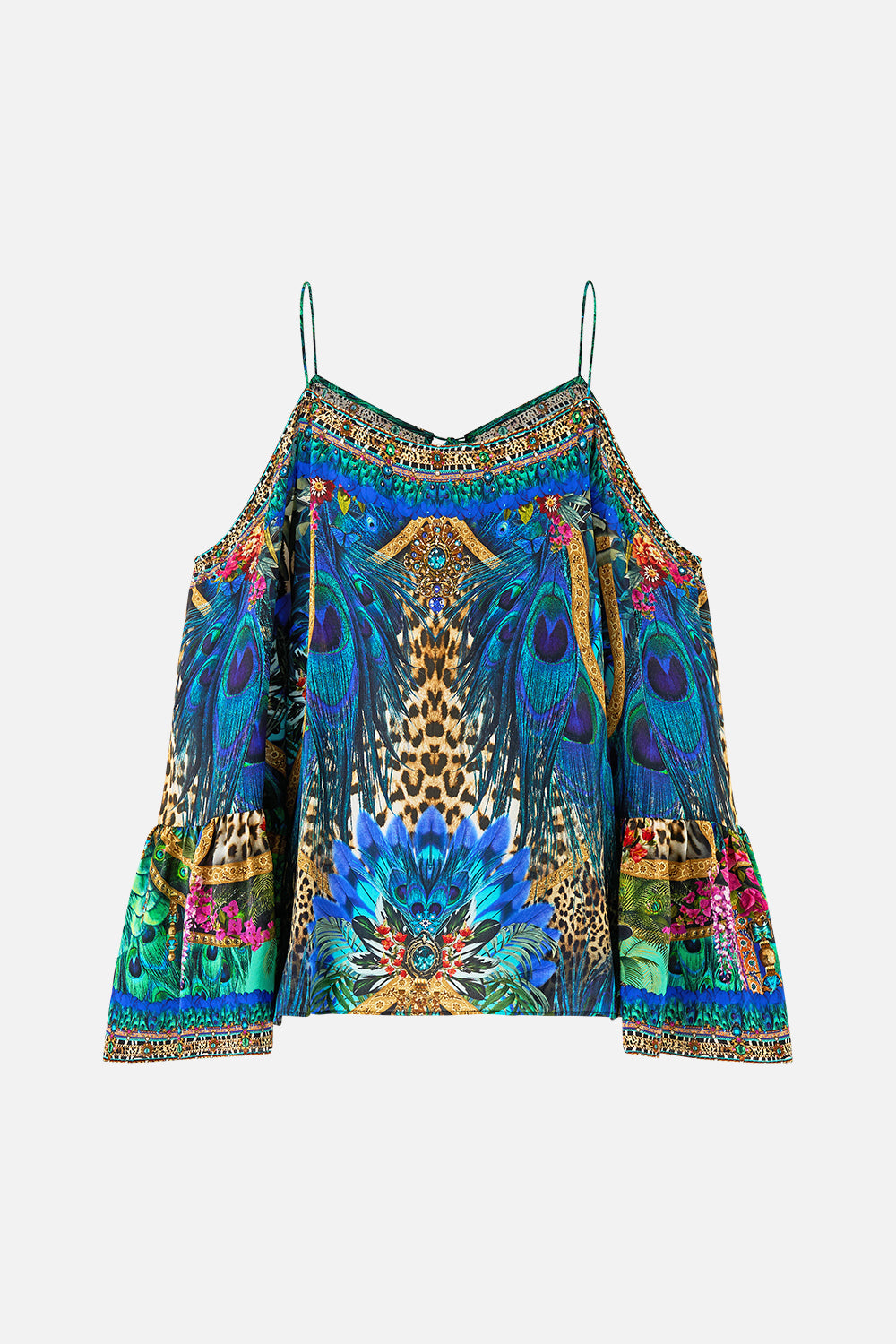 The CAMILLA WIDE LEG WAISTED PANT TWILIGHT IN ISTANBUL in our  print.
