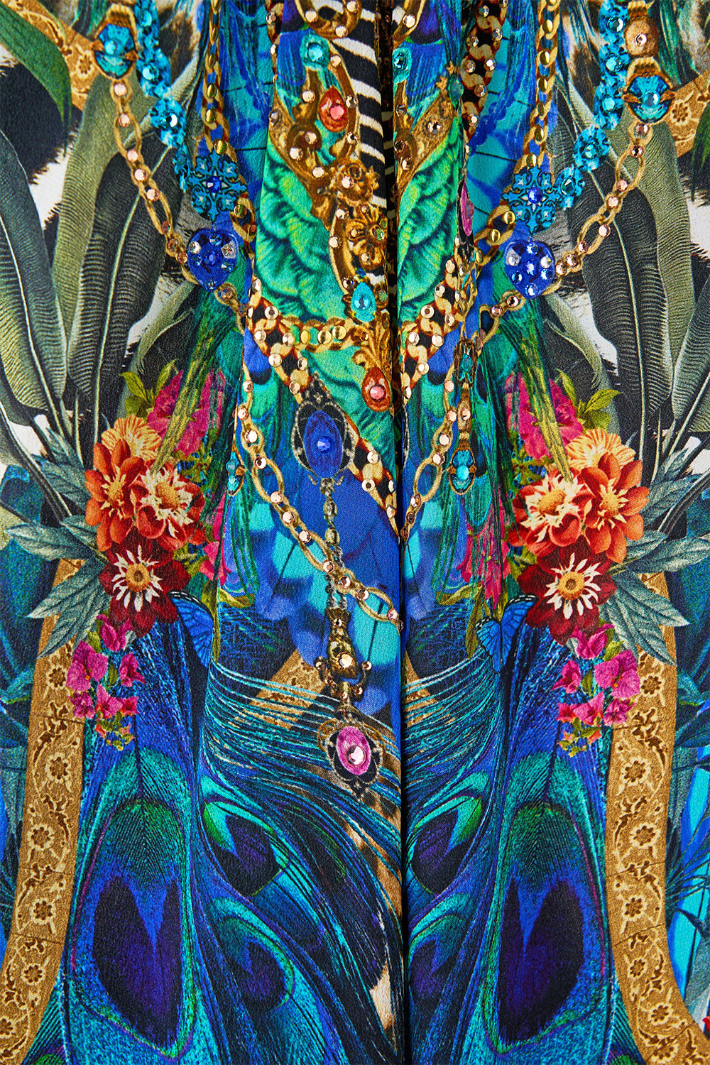 The CAMILLA MID LENGTH BOARDSHORT WITH FIXED WAIST PAPERS AND CURIOUS CAPERS in our  print.