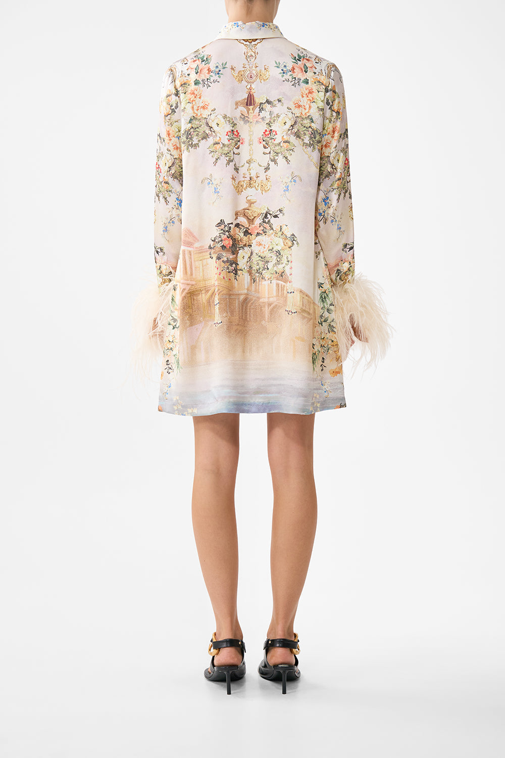 MINI SHIRT DRESS WITH FEATHERS TWILIGHT IN ISTANBUL