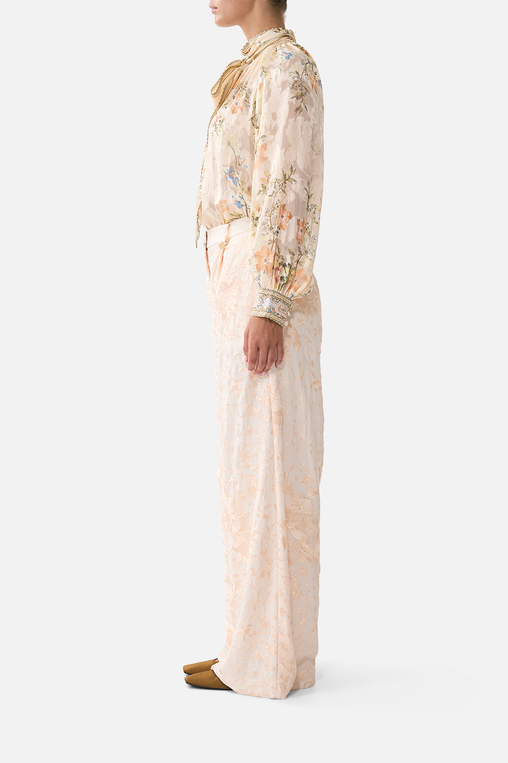 The CAMILLA EMBELLISHED CROP ZIP THROUGH JACKET AMULETS AND ALCHEMY in our AMULETS AND ALCHEMY print.