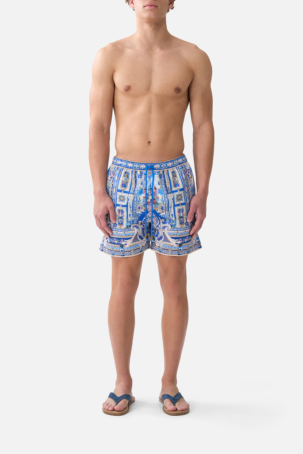 MID LENGTH BOARDSHORT WITH ELASTIC WAIST OTTOMAN OPULENCE