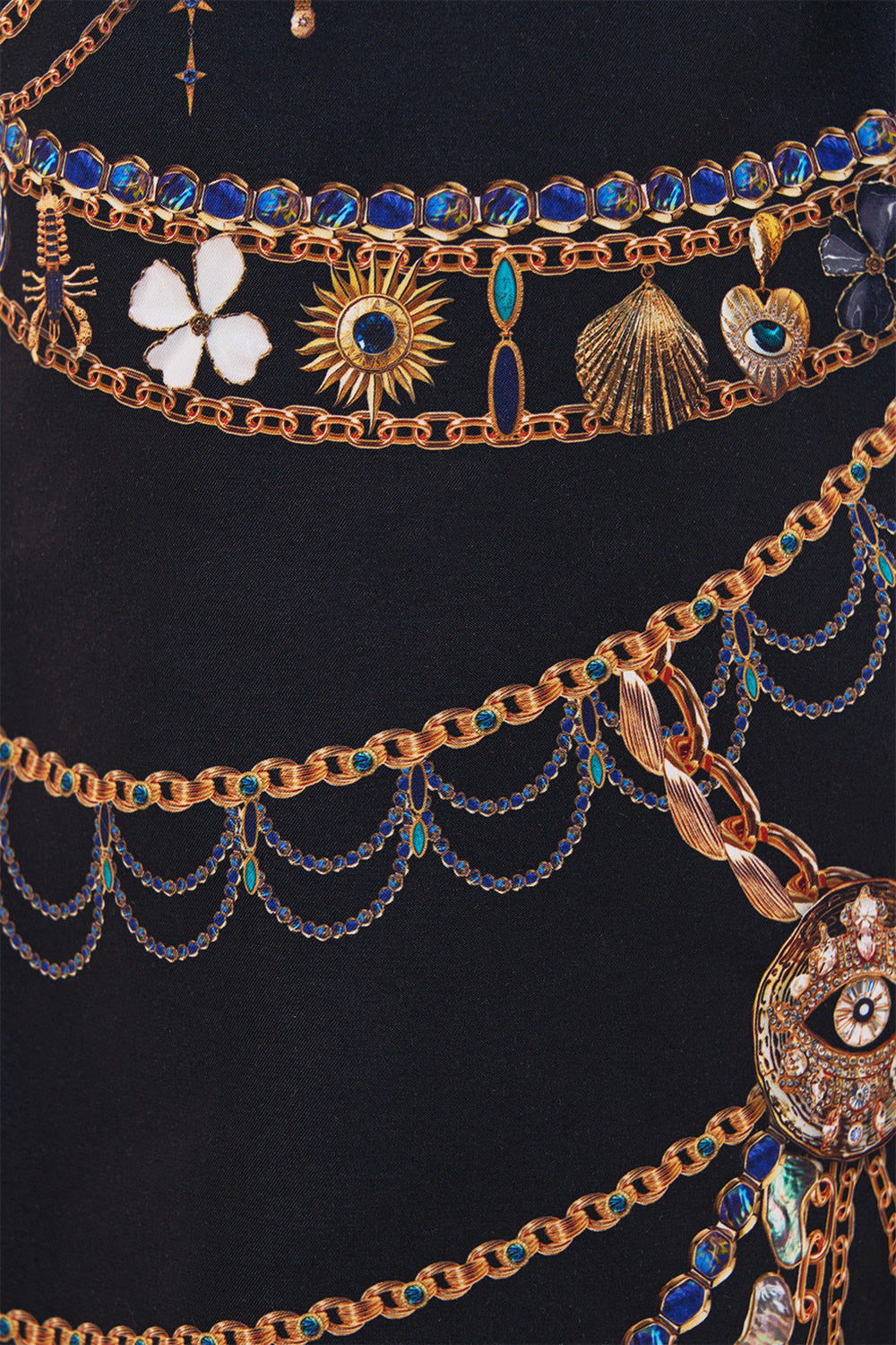 The CAMILLA SHORT SLEEVE CAMP COLLARED SHIRT THE BOSPHOROUS in our  print.