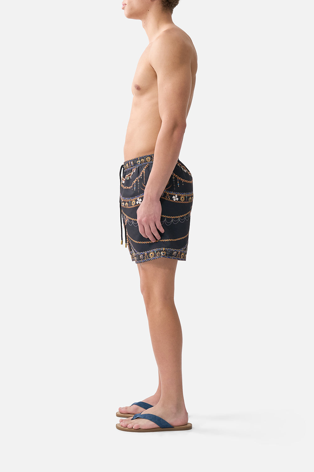MID LENGTH BOARDSHORT WITH ELASTIC WAIST AMULETS AND ALCHEMY