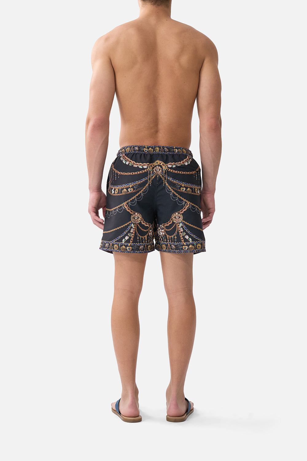 MID LENGTH BOARDSHORT WITH ELASTIC WAIST AMULETS AND ALCHEMY