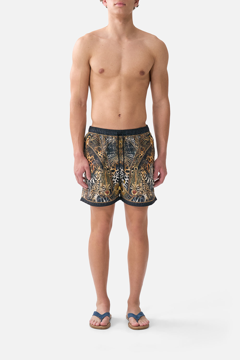 MID LENGTH BOARDSHORT WITH ELASTIC WAIST FELINE FOLKLORE