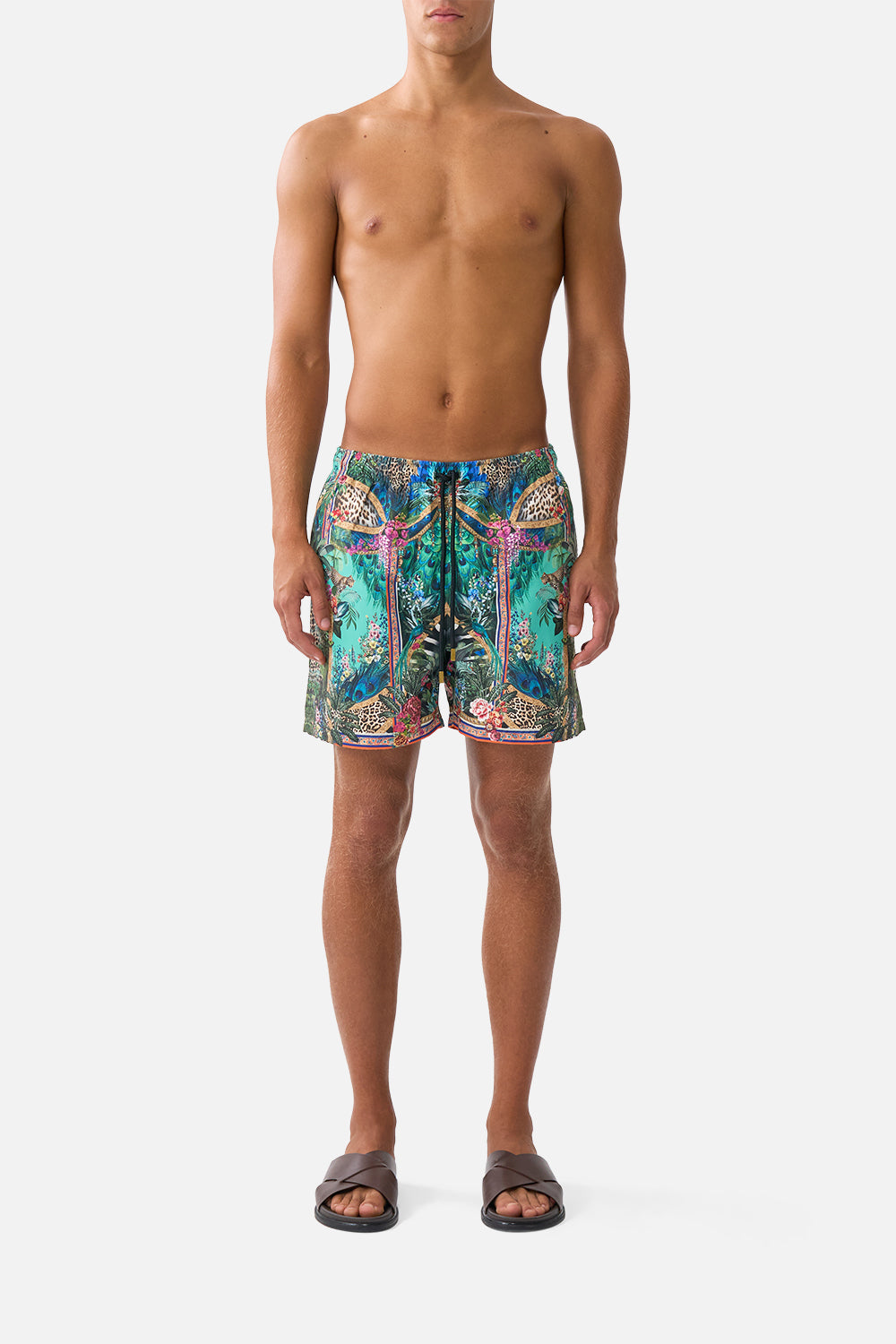 The CAMILLA MULTI WEAR LONG SARONG WITH FRILL EDGE HEIRLOOM EMPIRE in our  print.