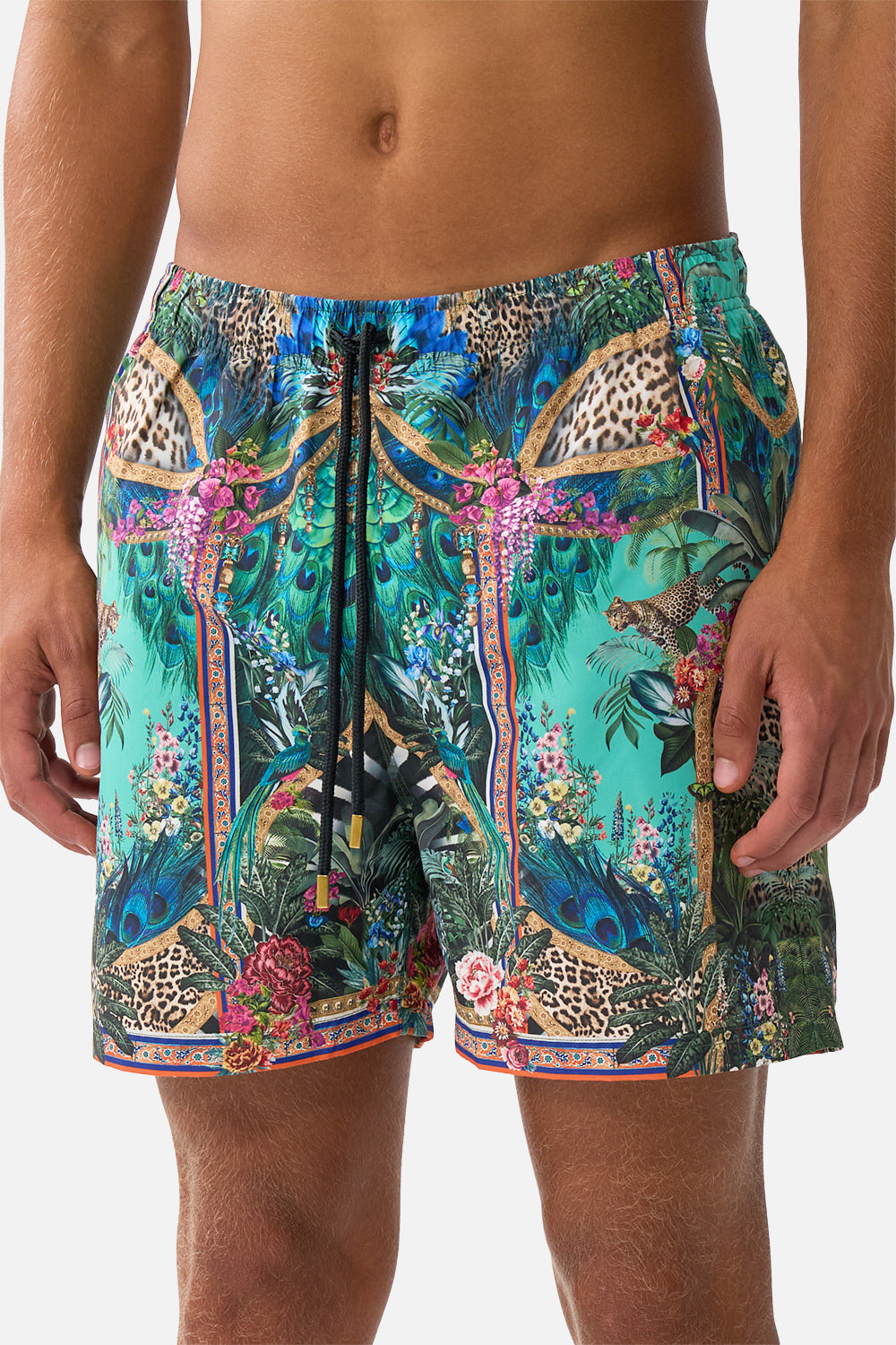 The CAMILLA MULTI WEAR LONG SARONG WITH FRILL EDGE HEIRLOOM EMPIRE in our  print.