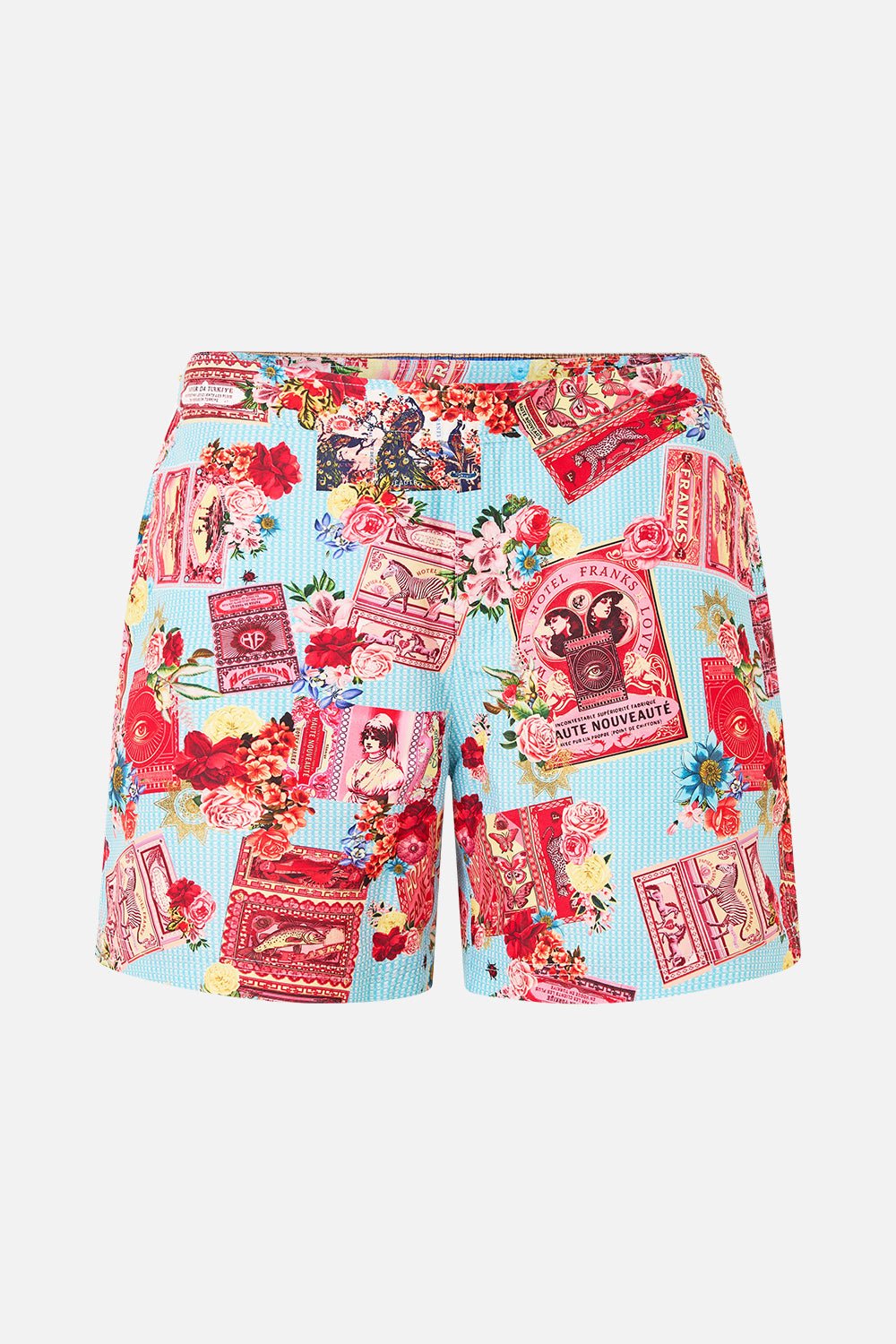 The CAMILLA CORSET CROP TOP BAZAAR BLOOMS in our  print.