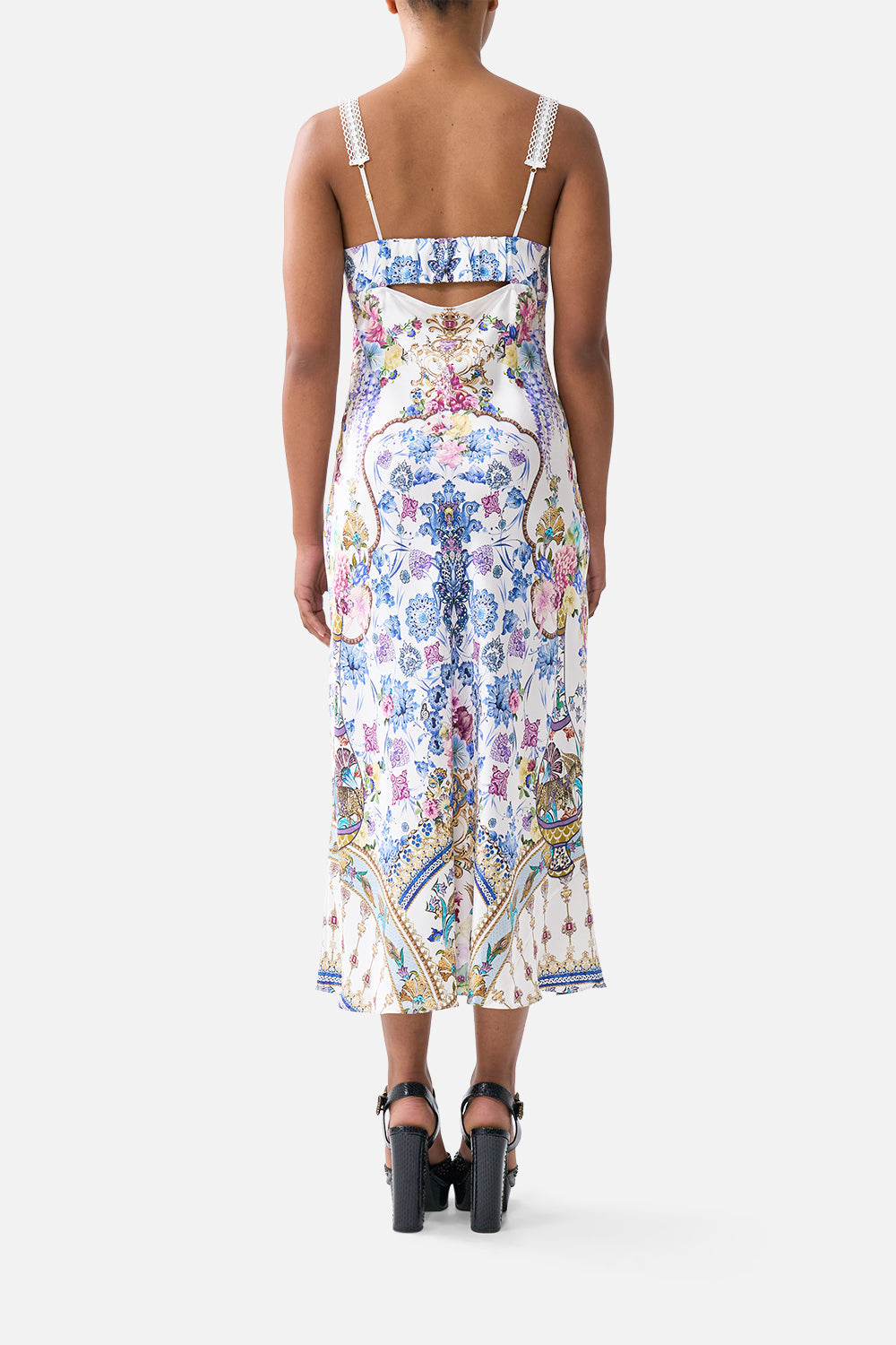 GATHERED BODICE BIAS DRESS ALL ABOUT THAT LACE