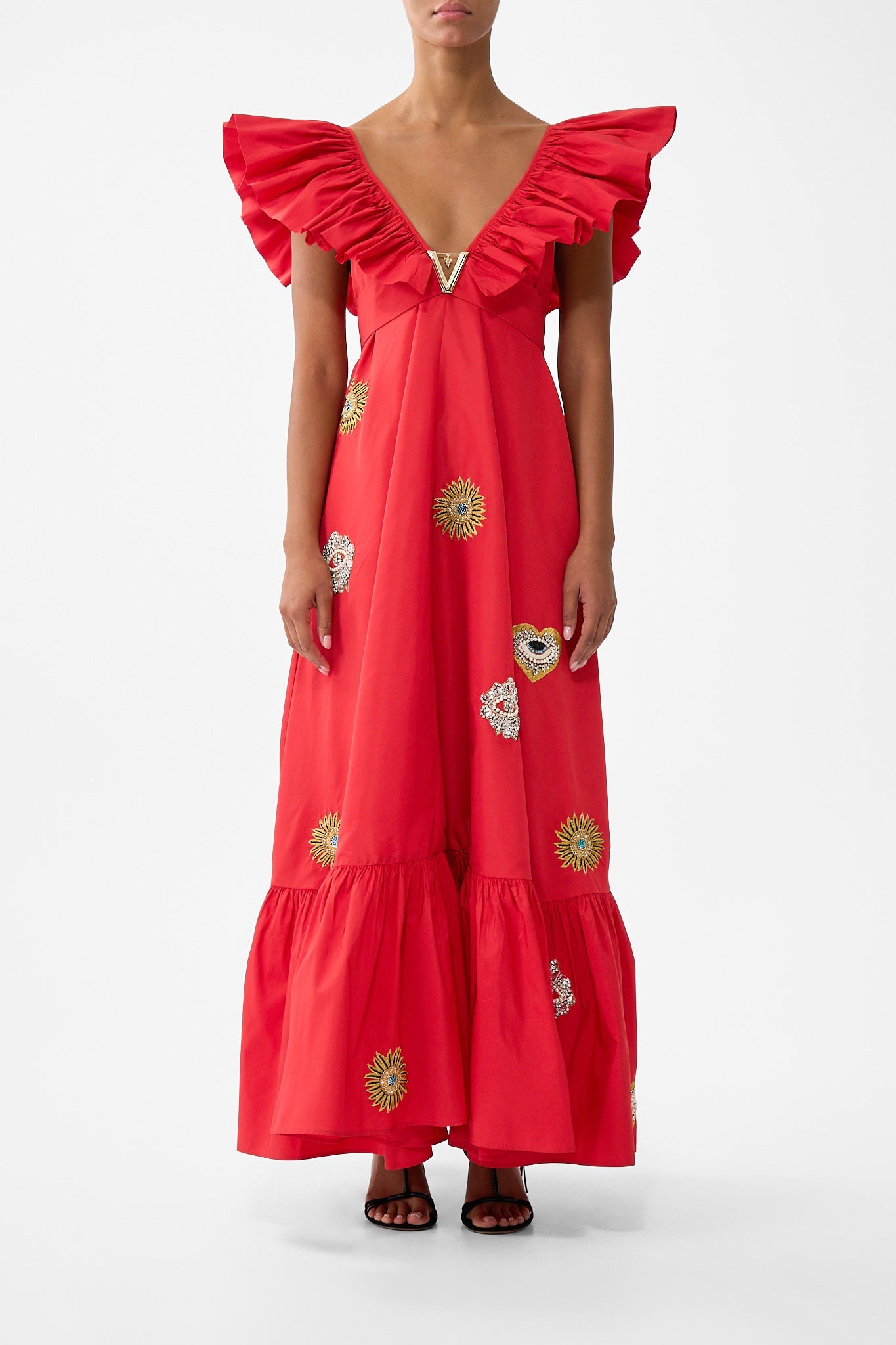 The CAMILLA WIDE BODY COLLARED KAFTAN DE NADA GRANADA in our  print.