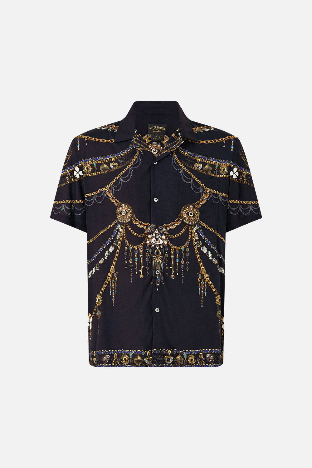 The CAMILLA BOMBER JACKET WITH SHIRRED CUFF TURKISH DELIGHT in our  print.