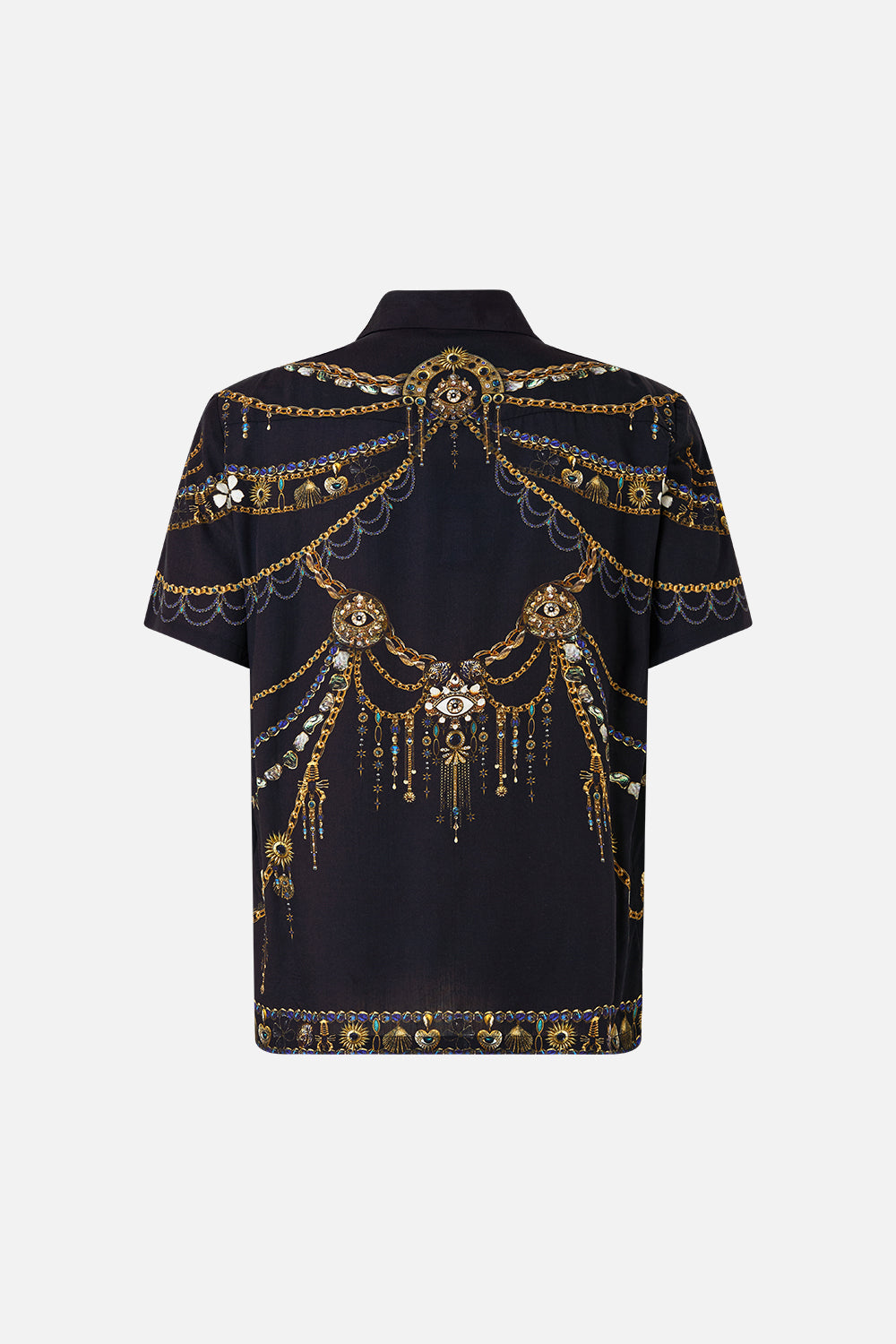 The CAMILLA BOMBER JACKET WITH SHIRRED CUFF TURKISH DELIGHT in our  print.