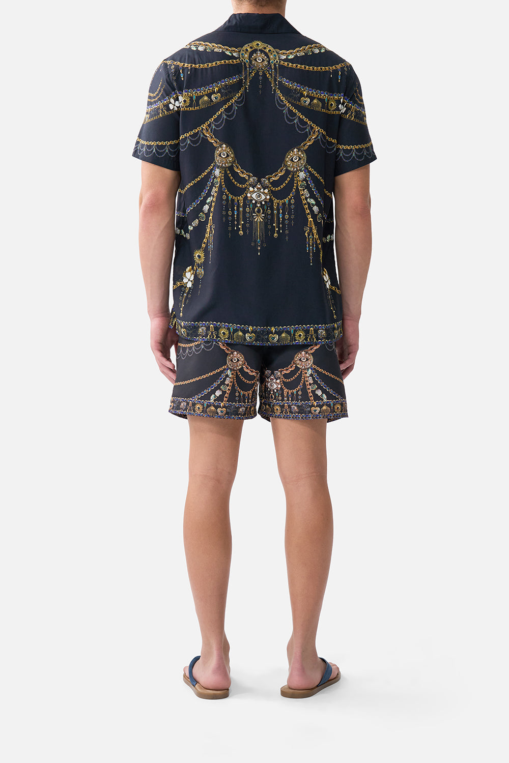 The CAMILLA BOMBER JACKET WITH SHIRRED CUFF TURKISH DELIGHT in our  print.