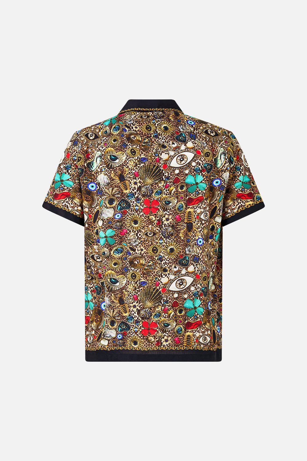The CAMILLA THROW OVER WITH FEATHERS AMULETS AND ALCHEMY in our  print.