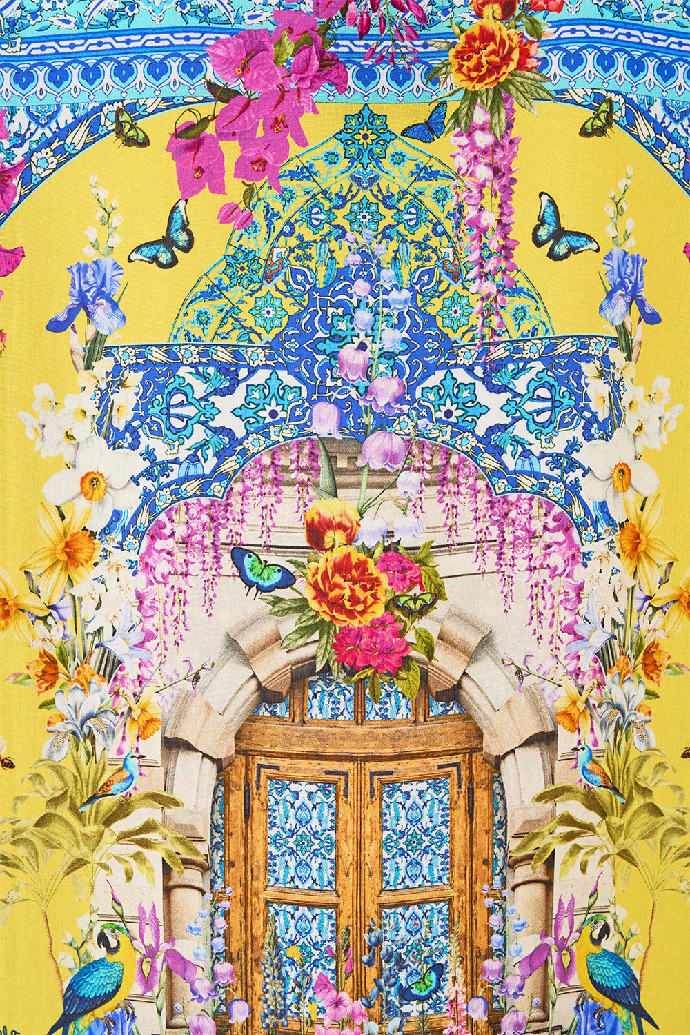 The CAMILLA CORSET WAIST SHORT DARLING BUDS in our  print.