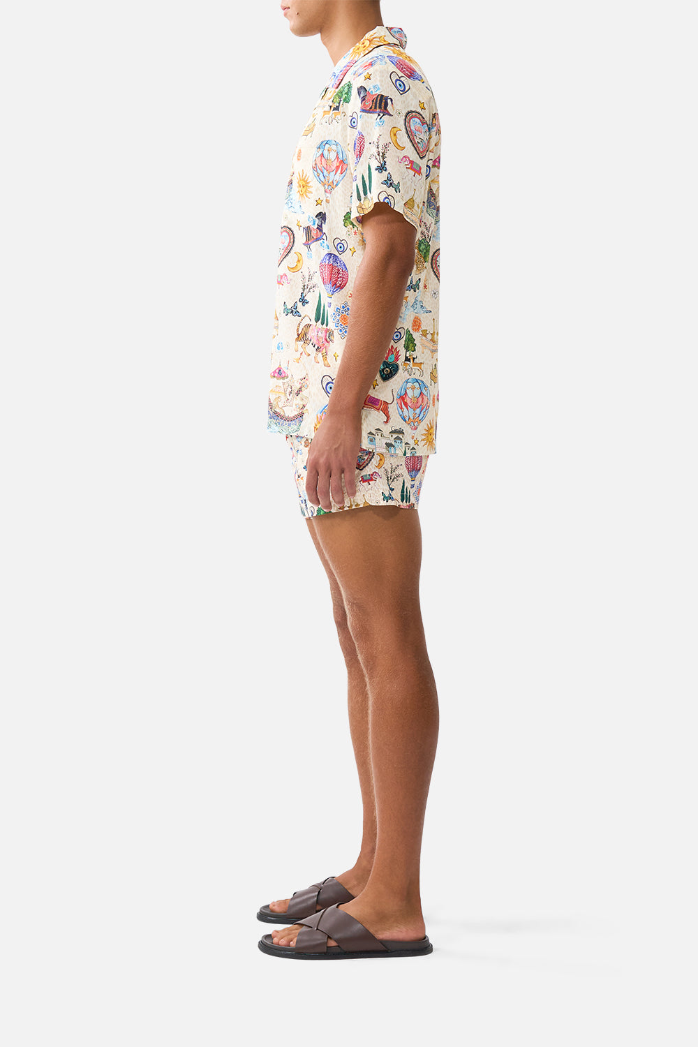 The CAMILLA A-LINE FRILL DRESS HEIRLOOM EMPIRE in our  print.