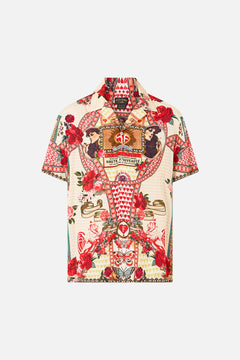 SHORT SLEEVE CAMP COLLARED SHIRT HIGH CLASS HOOKAH