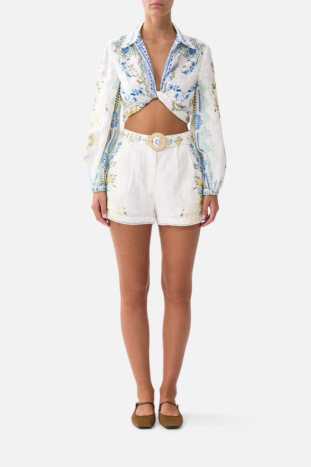 CROPPED WRAP SHIRT MY HOMESPUN HEART