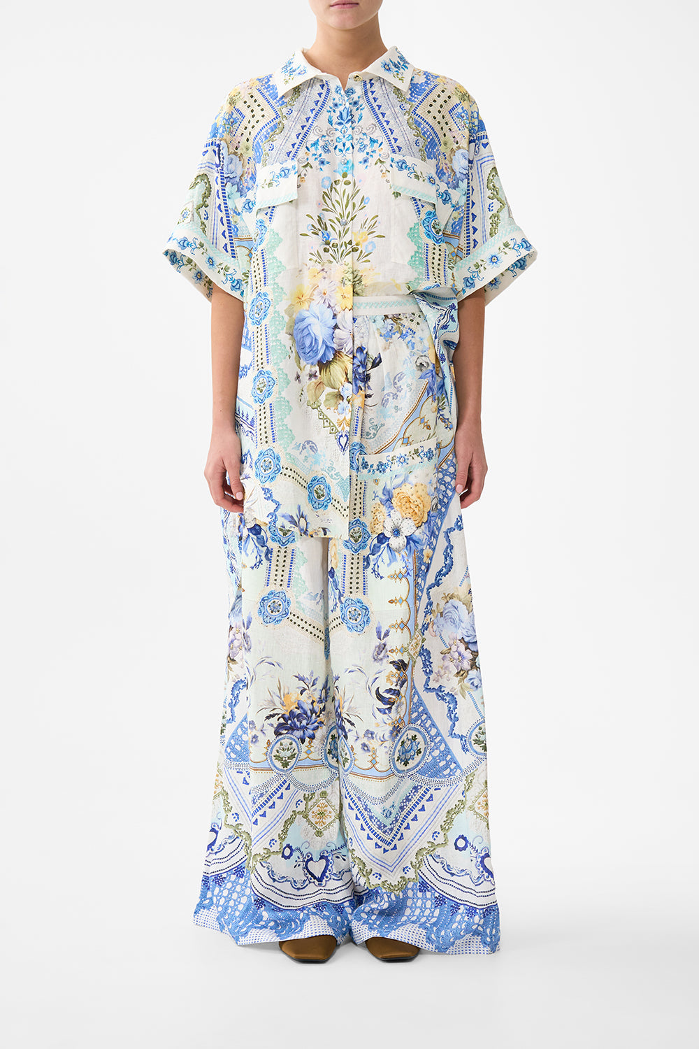 The CAMILLA SHOESTRING STRAP JUMPSUIT THE BOSPHOROUS in our  print.