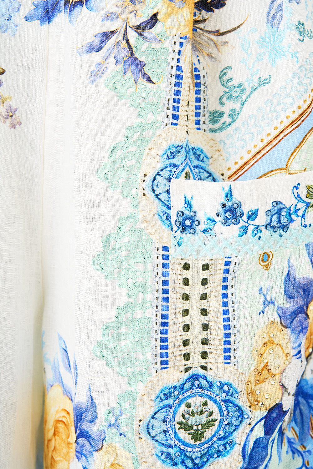 The CAMILLA SHOESTRING STRAP JUMPSUIT THE BOSPHOROUS in our  print.