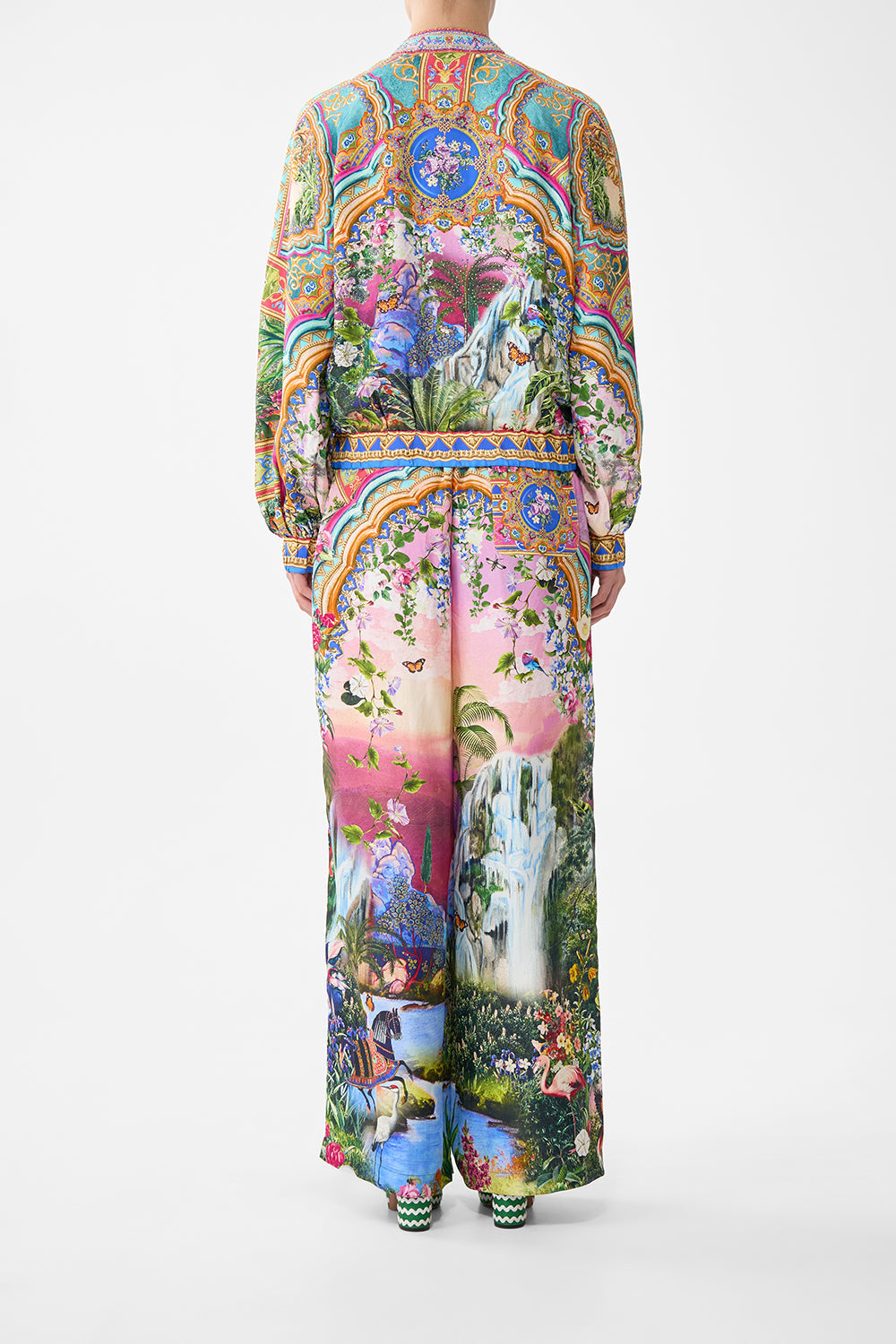 The CAMILLA V-NECK EMBROIDERED MIDI DRESS KAPADOKYA KITSCH in our  print.