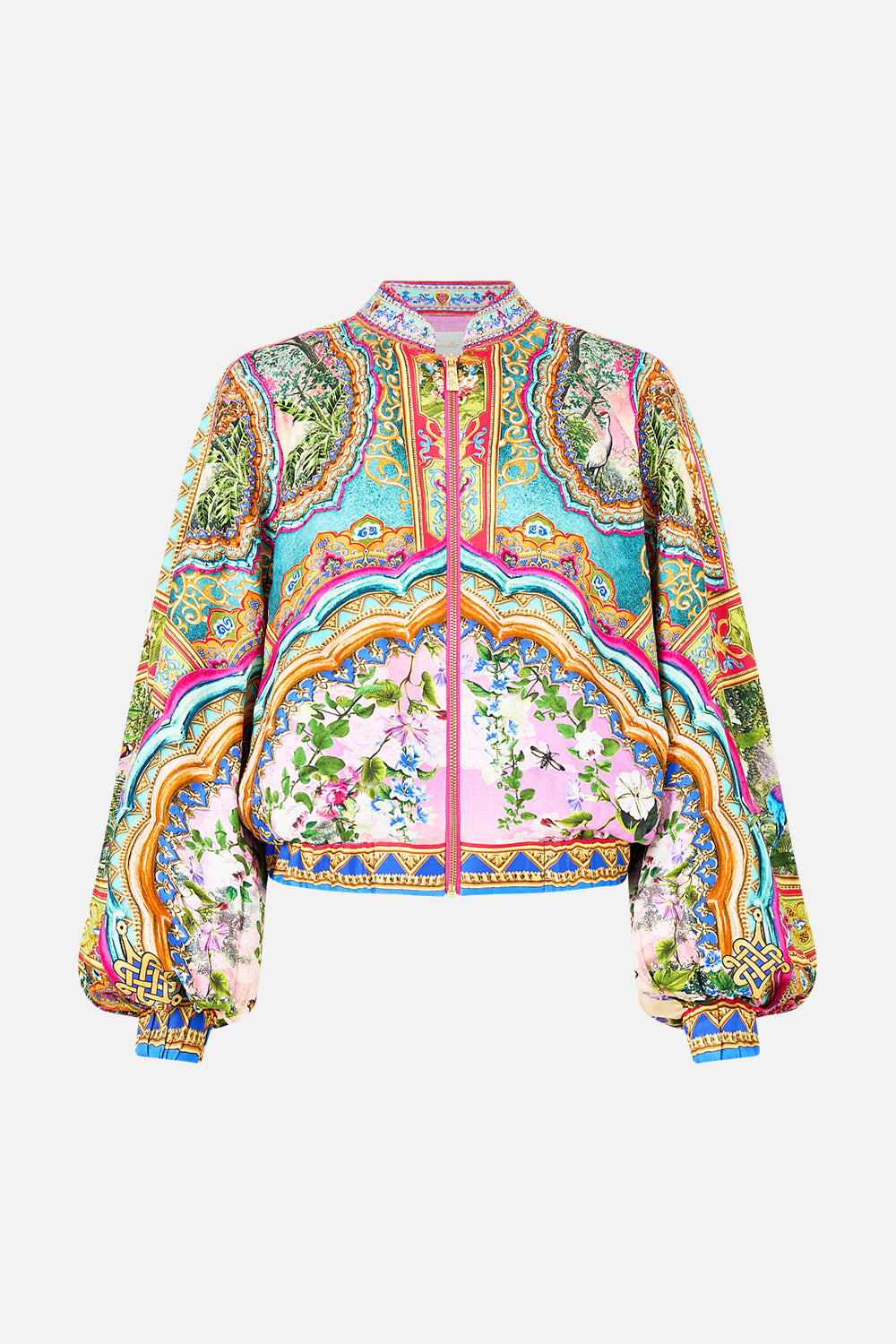 The CAMILLA V-NECK EMBROIDERED MIDI DRESS KAPADOKYA KITSCH in our  print.