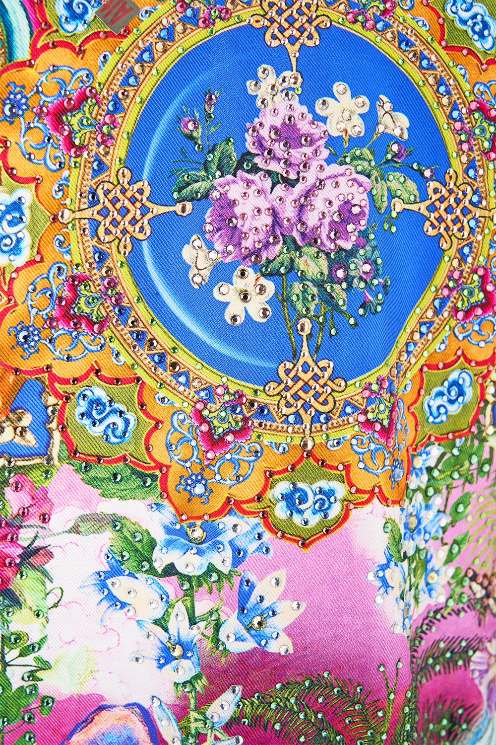The CAMILLA LONG SLEEVE TIERED SHORT DRESS KAPADOKYA KITSCH in our  print.