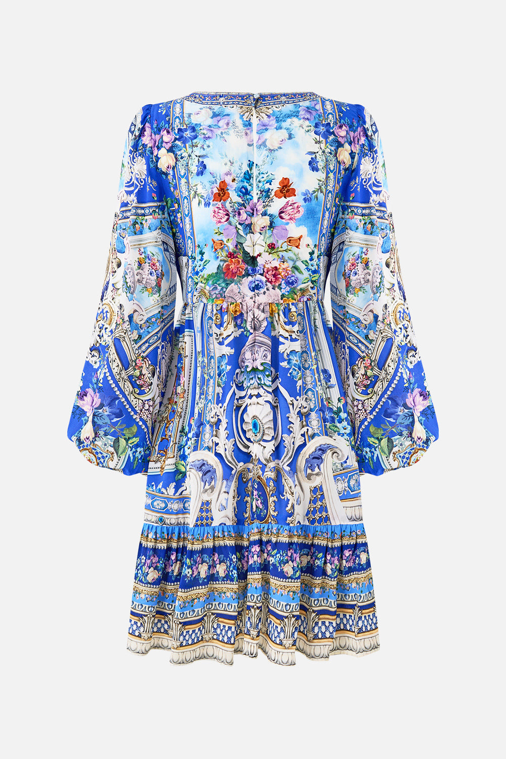 The CAMILLA KIDS STRAIGHT NECK ONE PIECE WITH BOWS FLAMENCO ROSE in our FLAMENCO ROSE print.