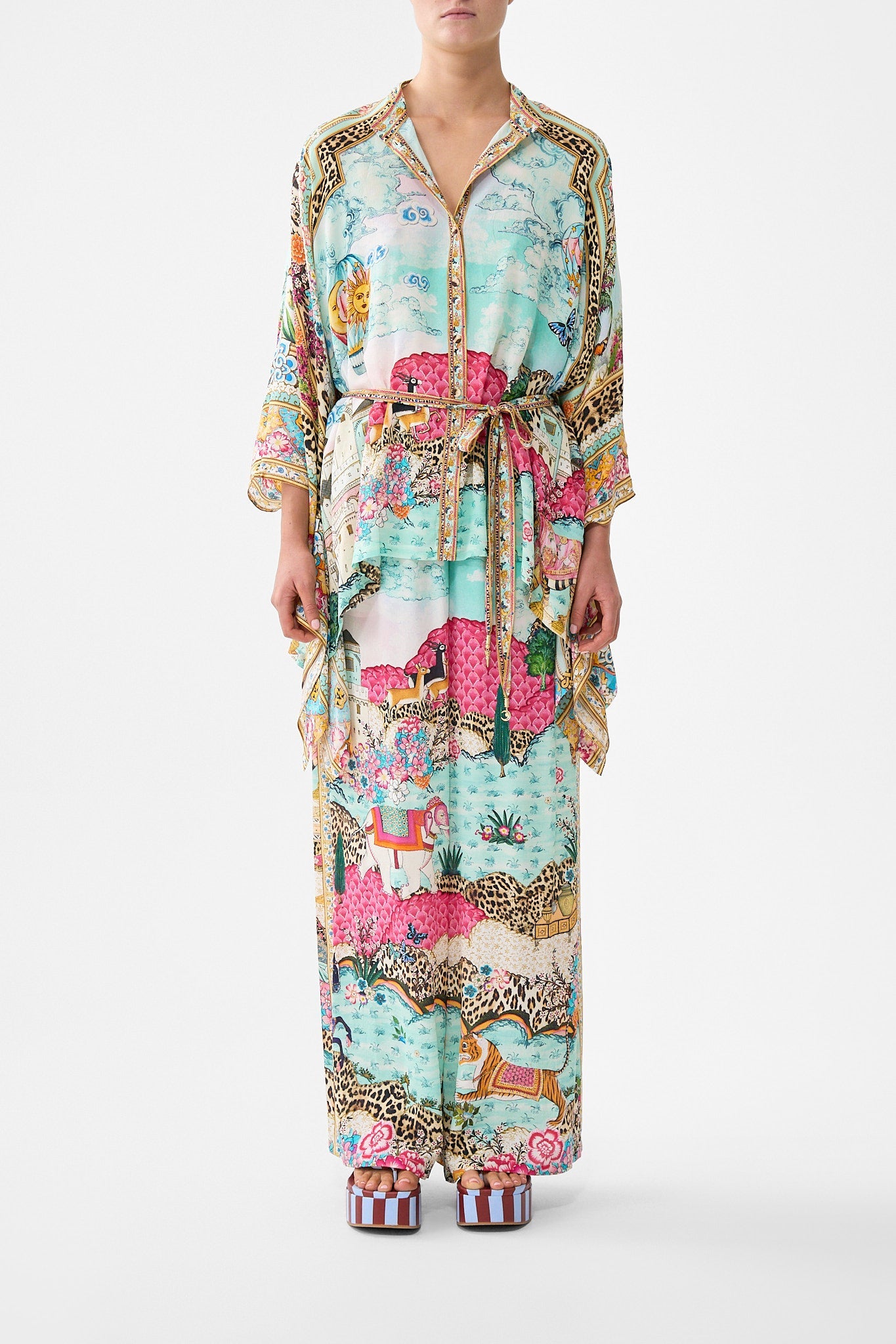 The CAMILLA PARACHUTE PANT ALL ABOUT THAT LACE in our  print.