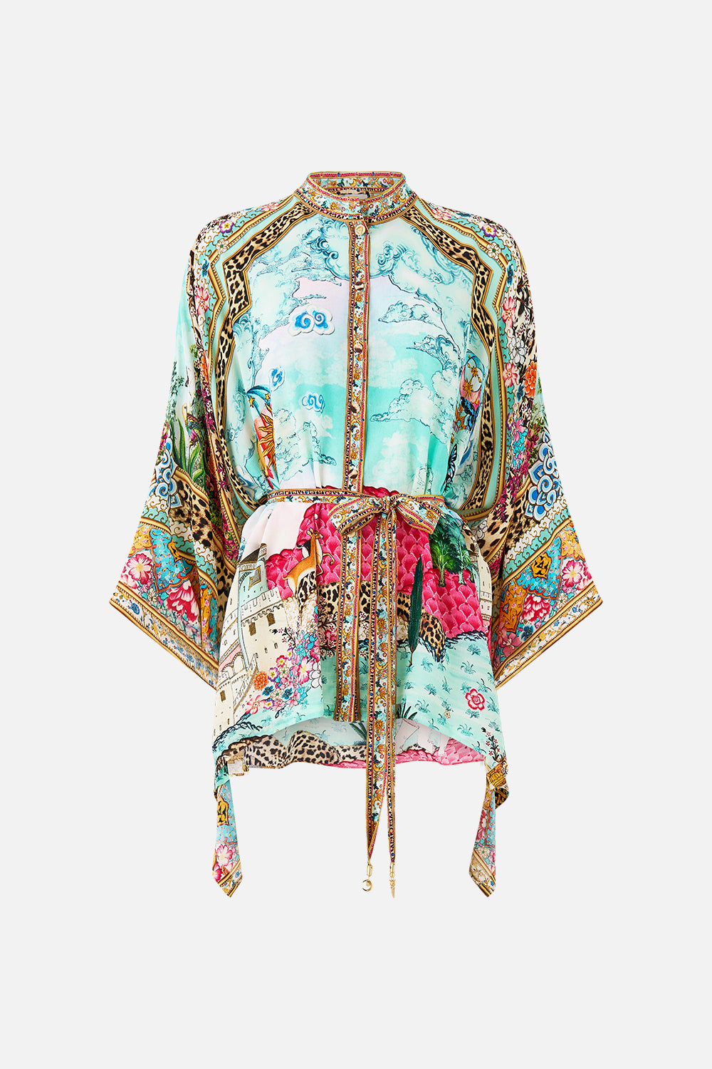 The CAMILLA BAT SLEEVE DRESS THE BOSPHOROUS in our  print.