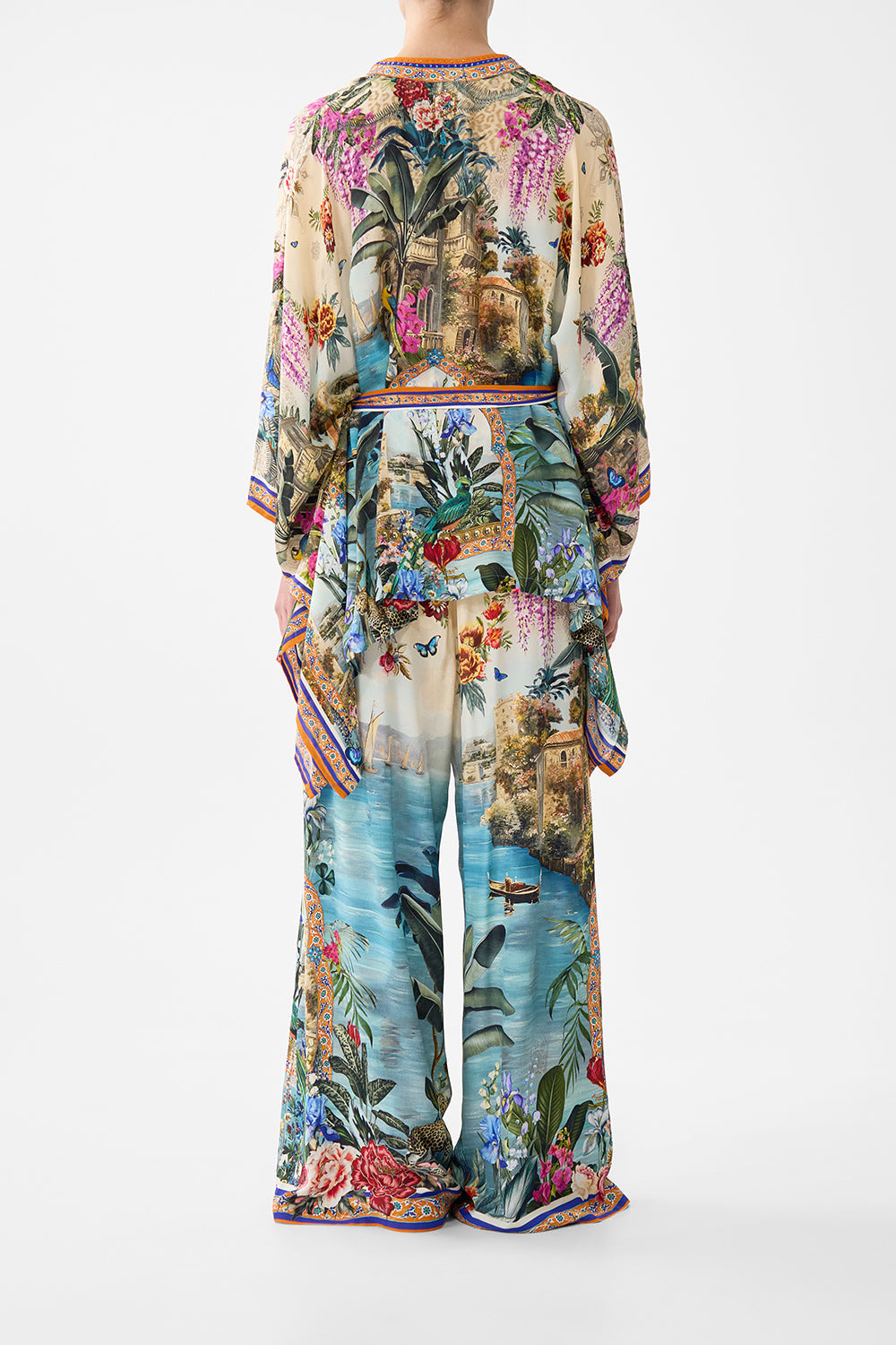 BUTTON THROUGH SCARF BLOUSE BODRUM BOTANICALS