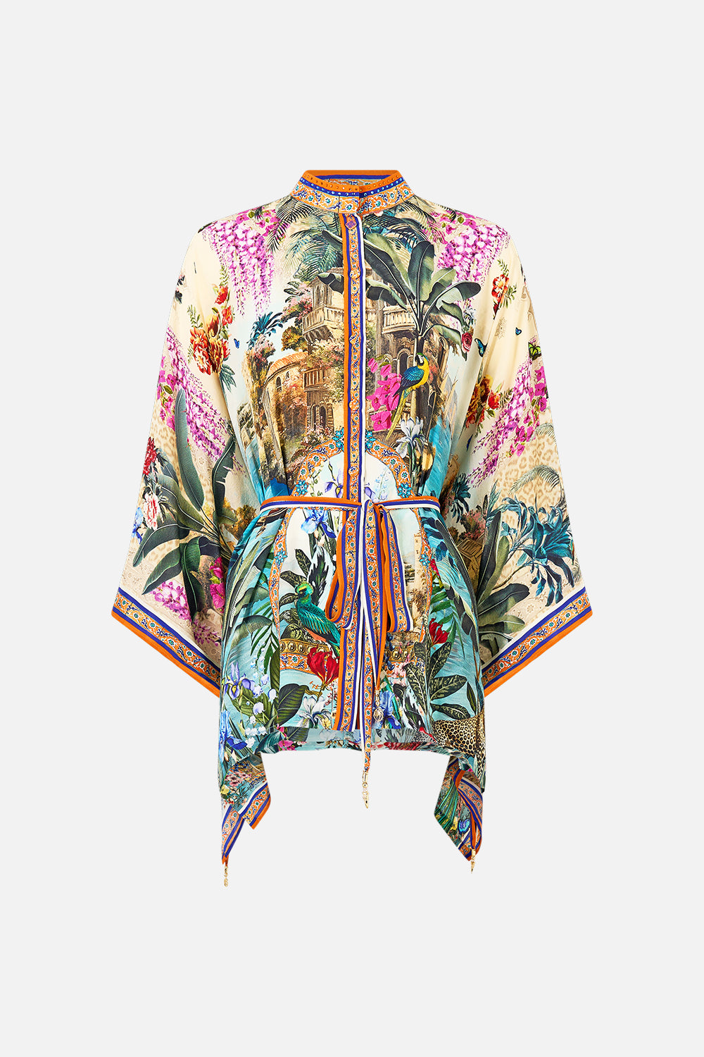 BUTTON THROUGH SCARF BLOUSE BODRUM BOTANICALS
