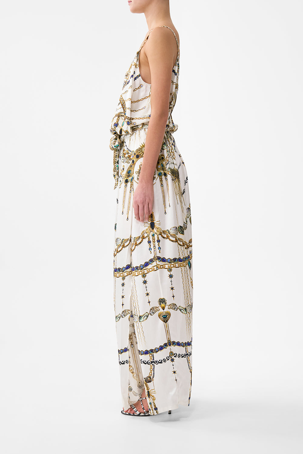 The CAMILLA STRAPPY DRESS WITH TWIST FRONT FLAMENCO FOLKLORE in our  print.