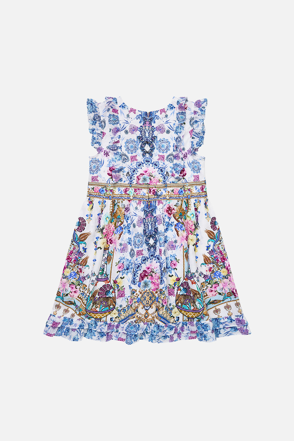 KIDS SLEEVELESS MINI DRESS WITH FRILL EDGES ALL ABOUT THAT LACE