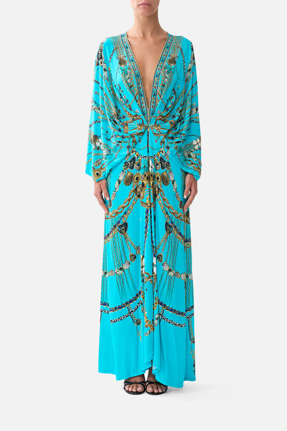 The CAMILLA OVERSIZED SHEARLING GILET THE HUM OF THE ALHAMBRA in our  print.