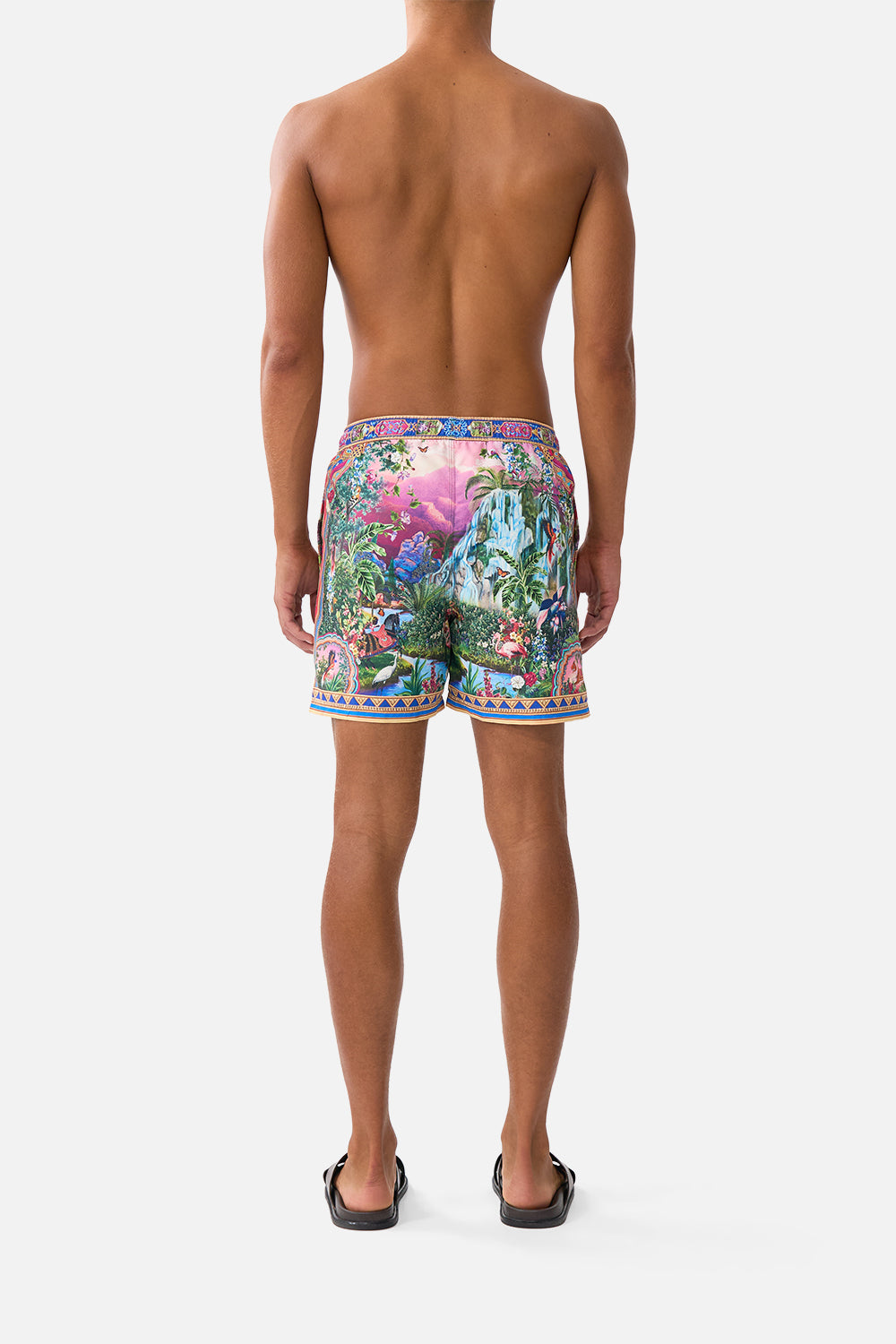 The CAMILLA MINI REGULAR BIKINI BOTTOM FELINE FOLKLORE in our  print.