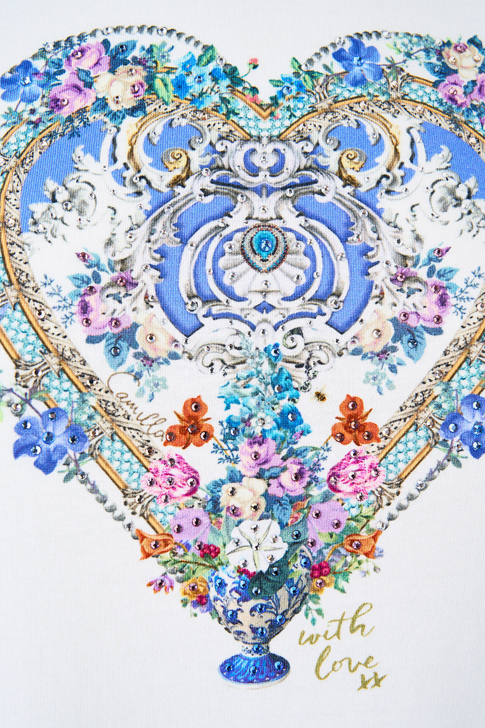 DOUBLE FRILL SLEEVE TEE OTTOMAN OPULENCE