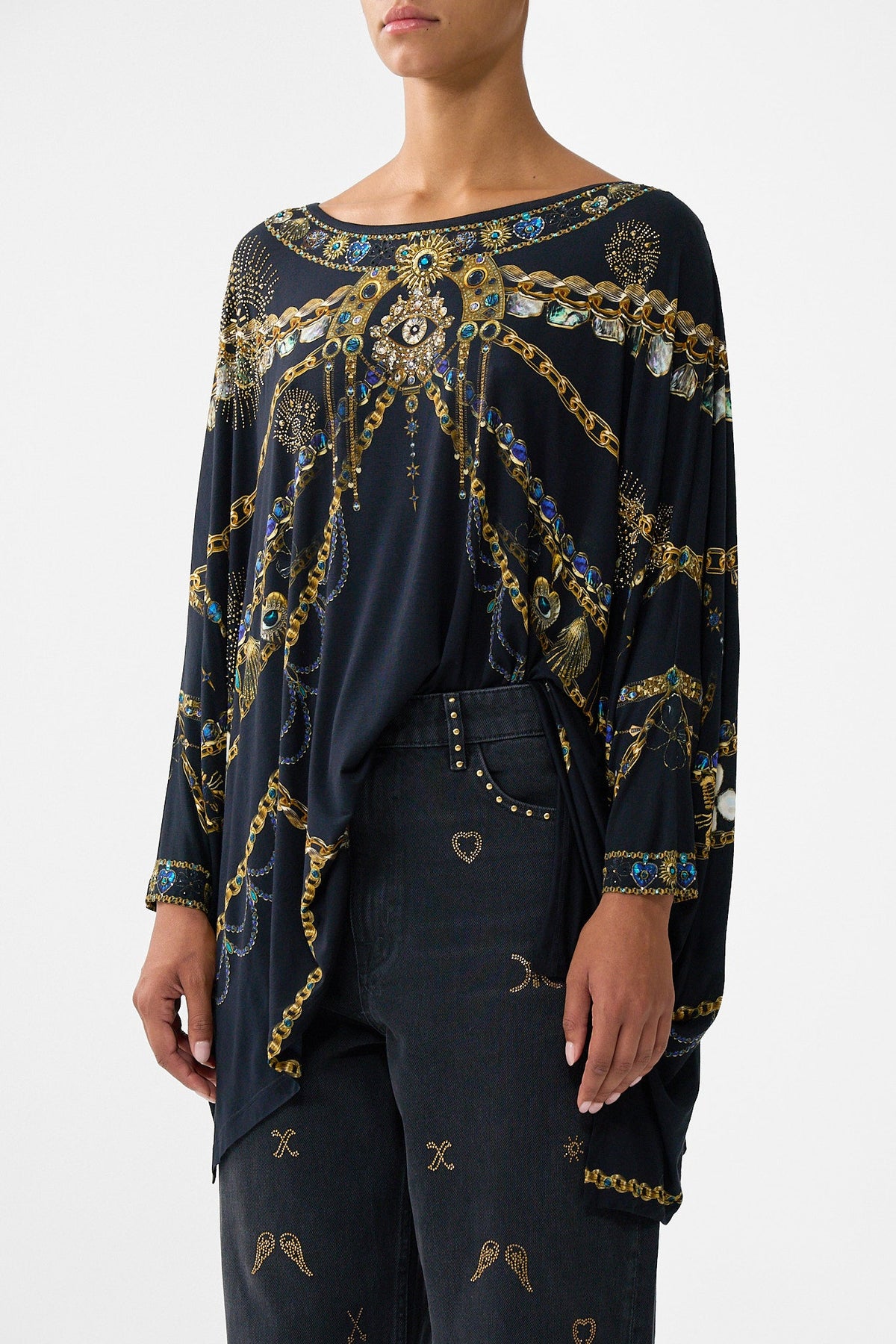 SCOOP NECK SLOUCH TEE AMULETS AND ALCHEMY